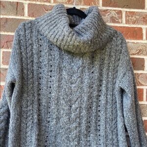 Smartwool Heather Gray Cowl Neck Sweater